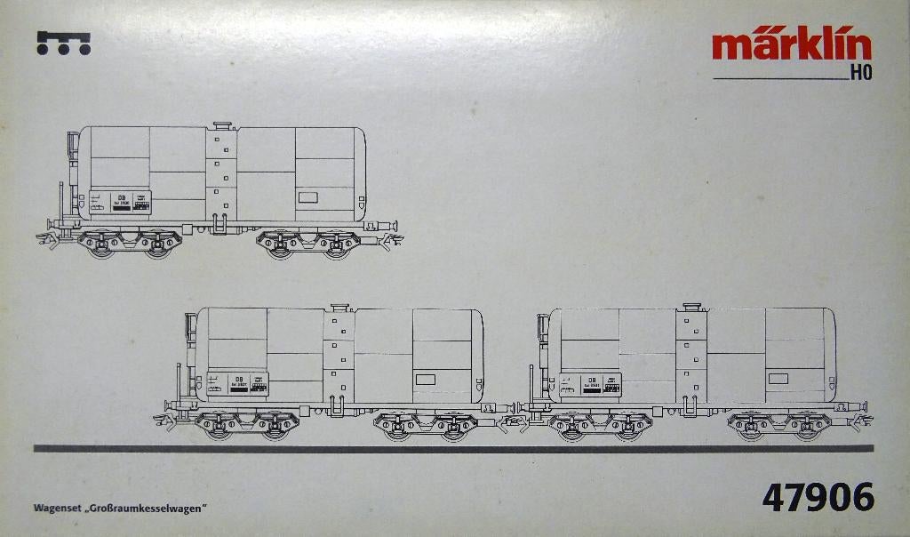 Märklin 47906 2 Sets (3)  Ketelwagens Ksl DB, Wisselstroom, Treinset, Nieuw, Ophalen of Verzenden