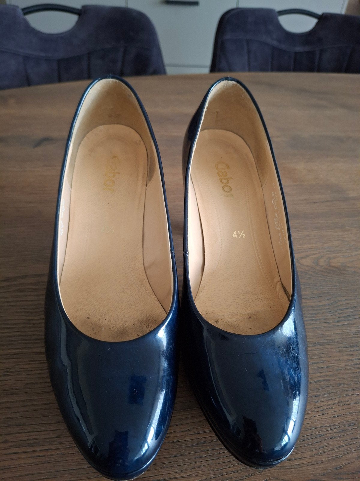 Gabor pump Donkerblauw lak maat 37 .5, Ophalen of Verzenden, Zo goed als nieuw, Blauw