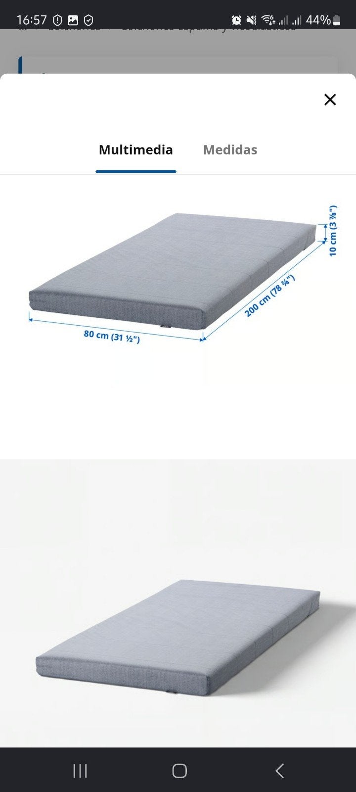 2 IKEA Agotnes matrassen, Overige materialen, Eenpersoons, Blauw, Nieuw