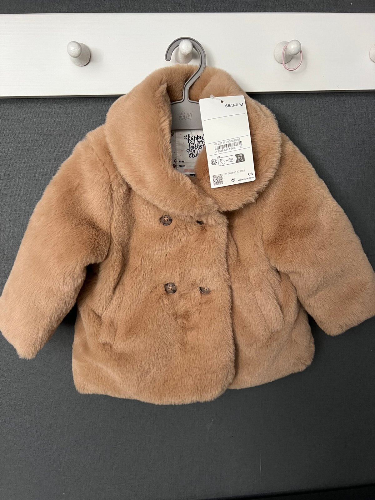 Winterjasje maat 74 nieuw met kaartje eraan  beige, Ophalen of Verzenden, Nieuw, Meisje, Jasje