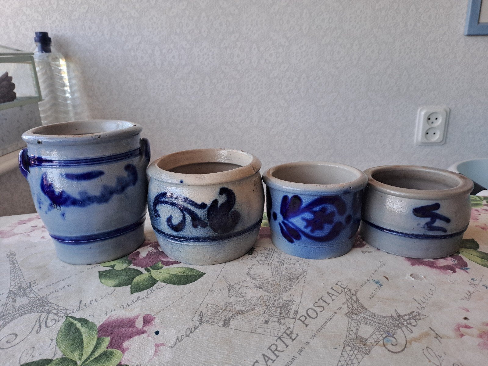 4 Vintage Keulse Potjes - Diverse Maten en Uitvoeringen, Antiek en Kunst, Ophalen of Verzenden