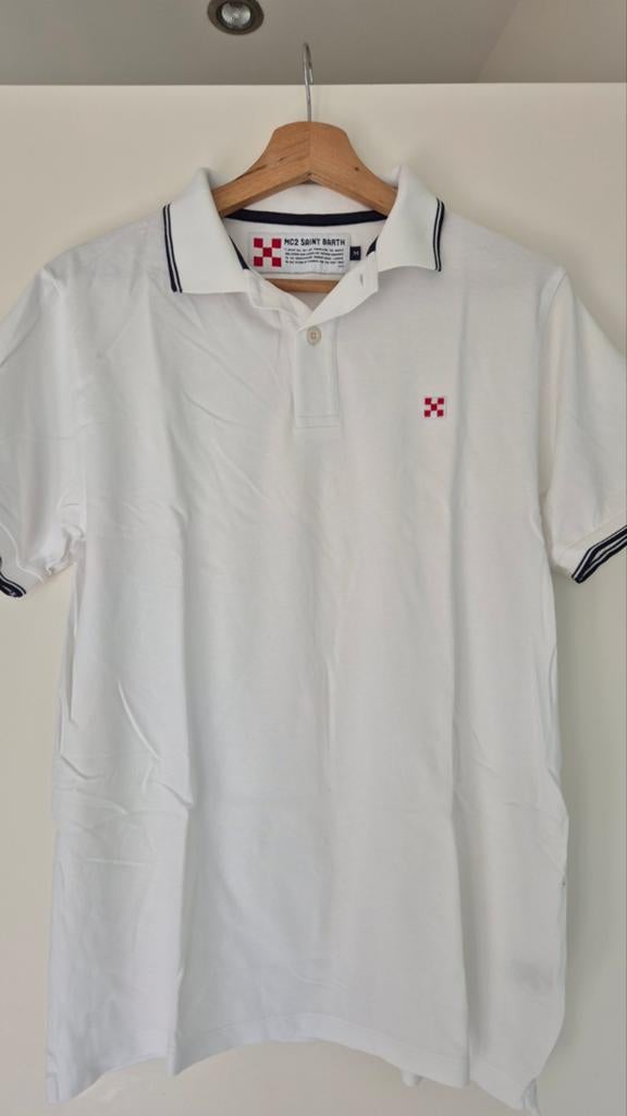 ZGAN! MC2 SAINT BARTH POLO WIT MT M, Maat 48/50 (M), Wit, Ophalen of Verzenden, Zo goed als nieuw