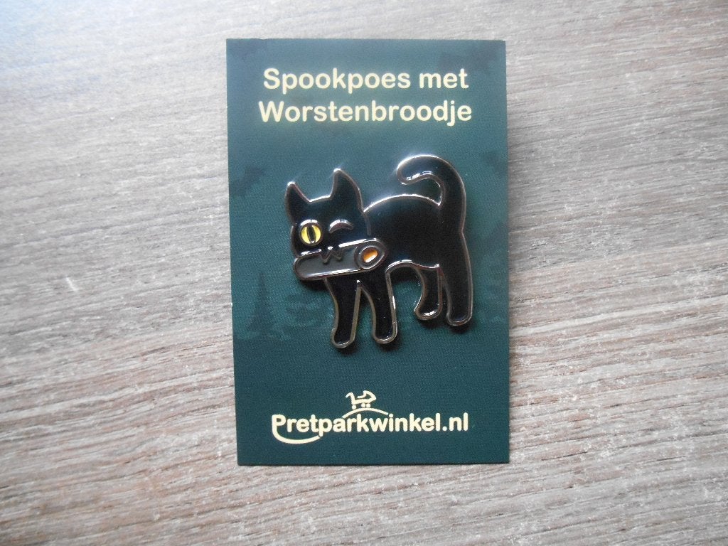 Spookpoes met worstenbroodje pin Efteling fanmade, Ophalen of Verzenden, Nieuw, Overige typen