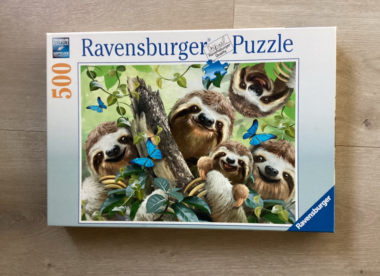 Ravensburger puzzel luiaards 500 stukjes, Ophalen of Verzenden, 500 t/m 1500 stukjes, Zo goed als nieuw