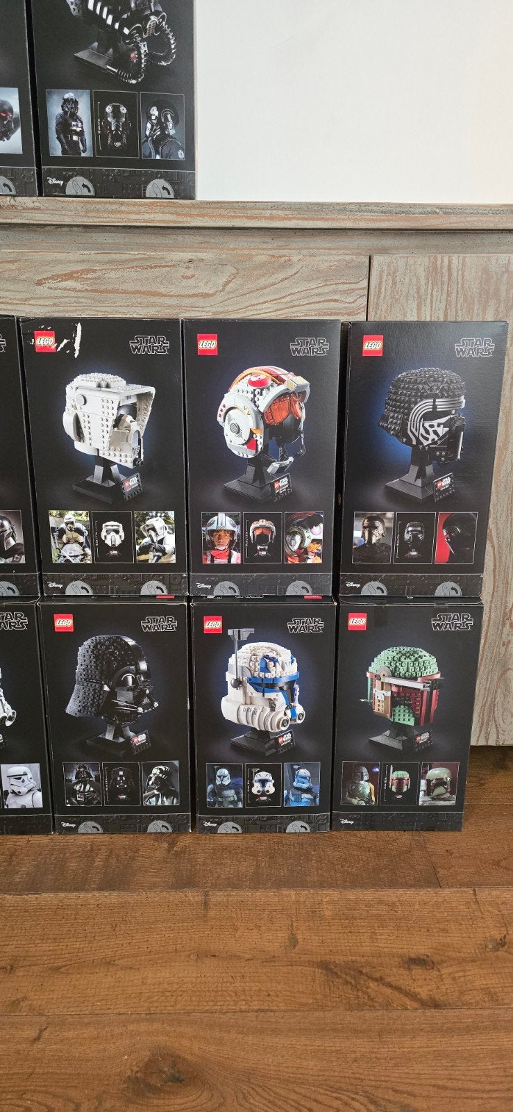 Foto 9 van Bijna complete Star Wars Lego Helmet Collectie (14 stuks).