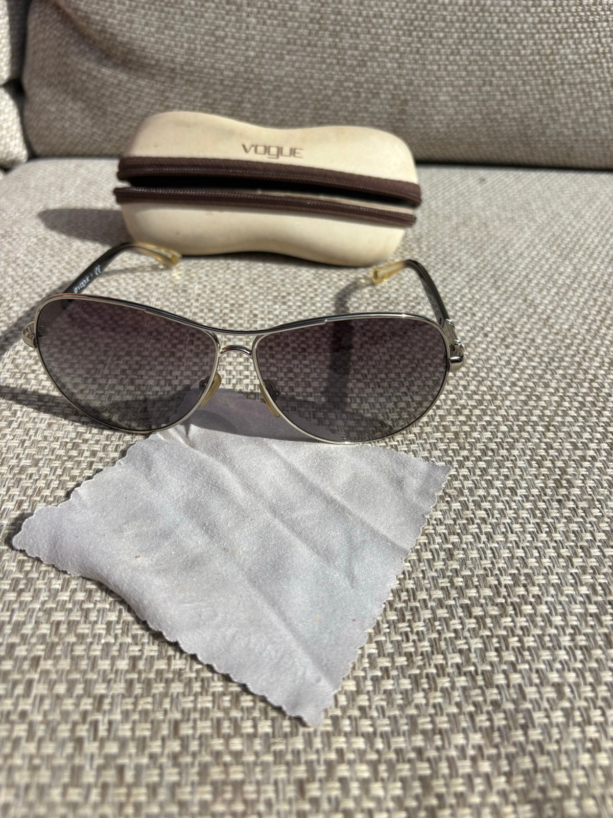 Vogue dames zonnebril VO 3752-S met etui, Overige merken, Gebruikt, Zonnebril, Bruin