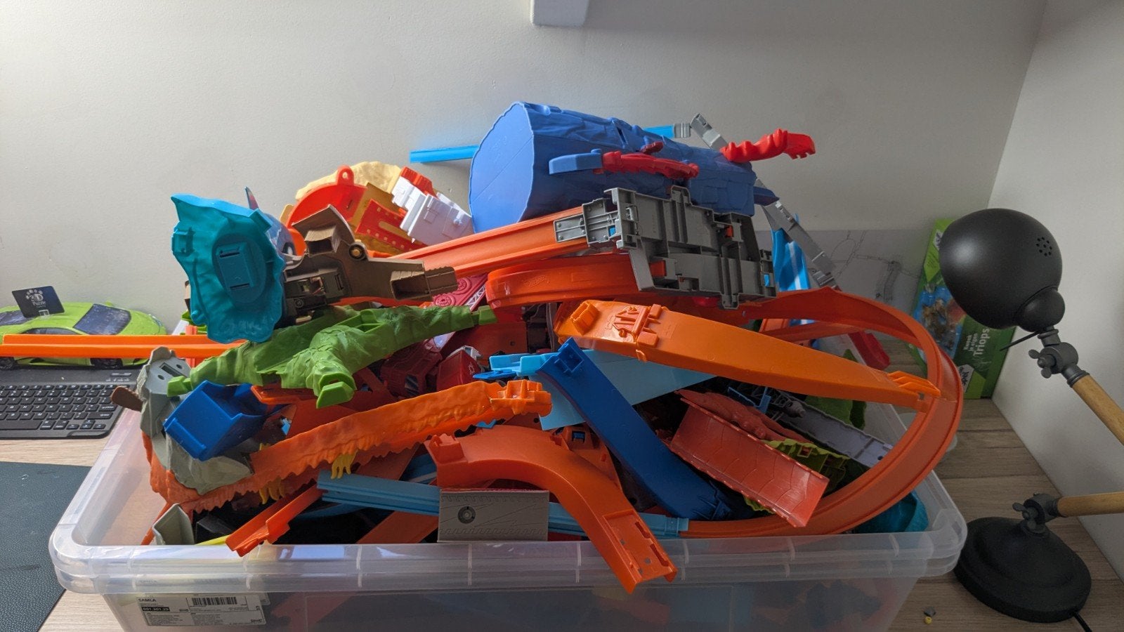 Grote partij Hot Wheels racebaan onderdelen, Ophalen of Verzenden