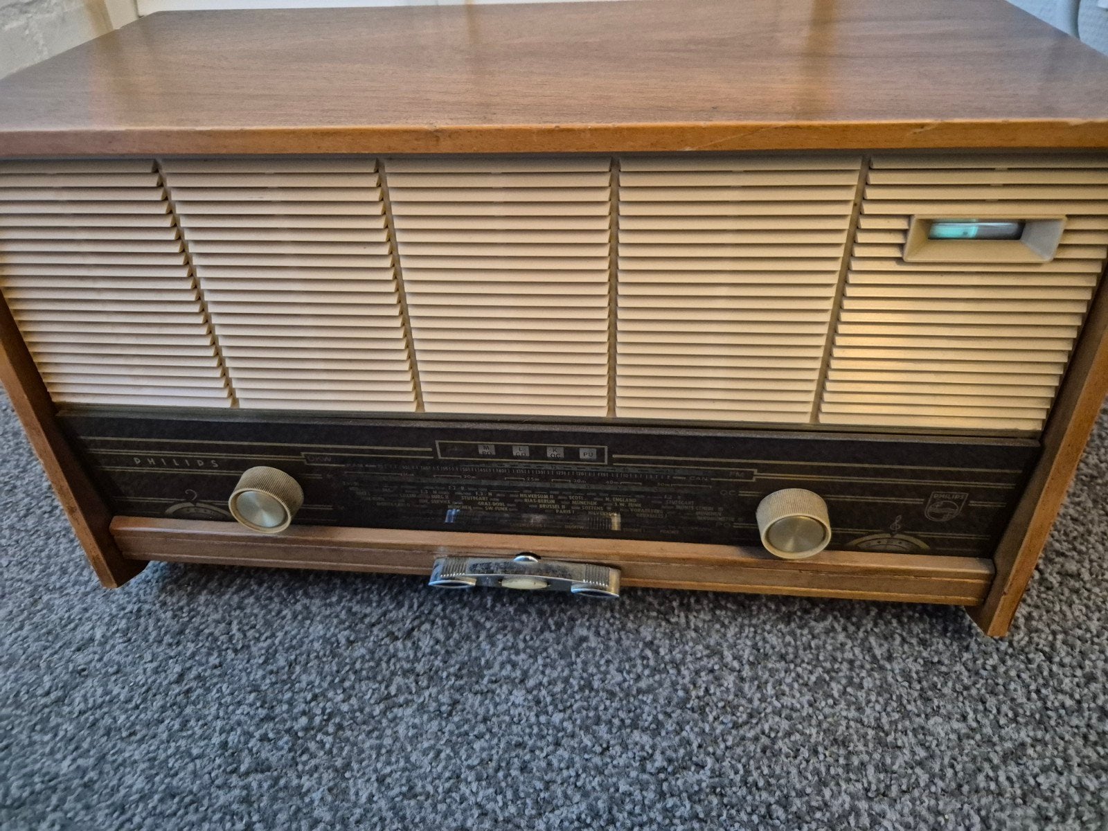 Vintage Philips B3W22A/54 Buizenradio - Collectors Item, Ophalen of Verzenden, Buis of Buizen