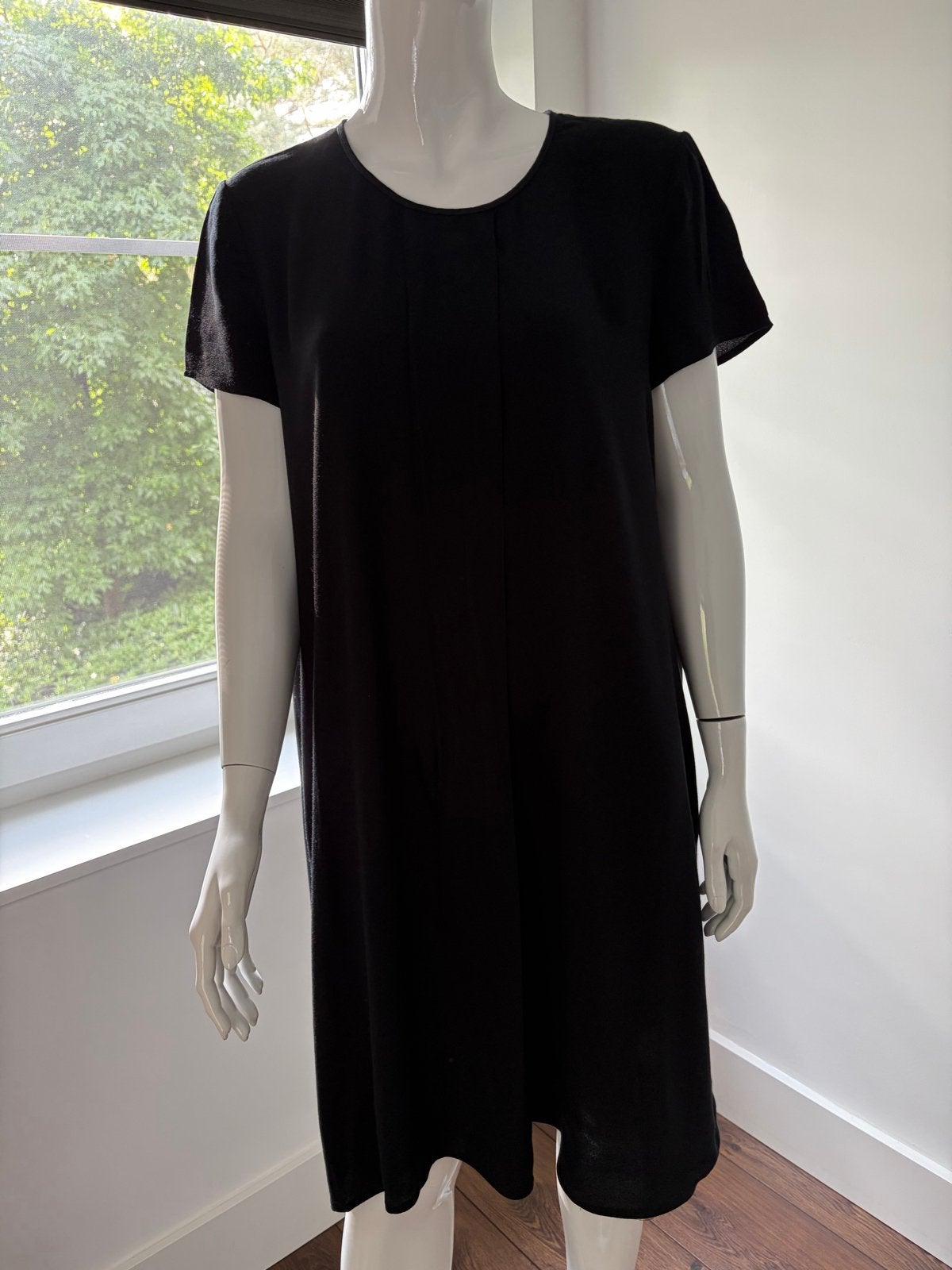 Marc O'Polo Zwarte Jurk Maat 40 Viscose, Zwart, Zo goed als nieuw, Knielengte, Ophalen