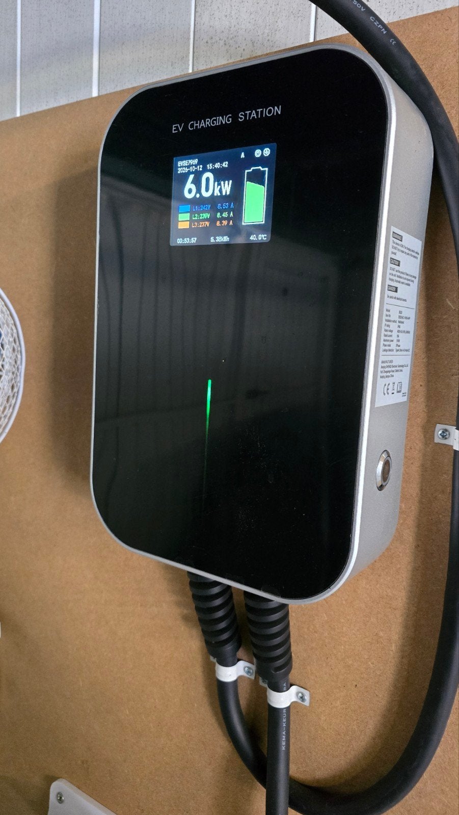 11kW 3-fase EV Lader met WiFi & Bluetooth - Slim Laden, Auto diversen, Ophalen of Verzenden, Zo goed als nieuw, Laadpaal