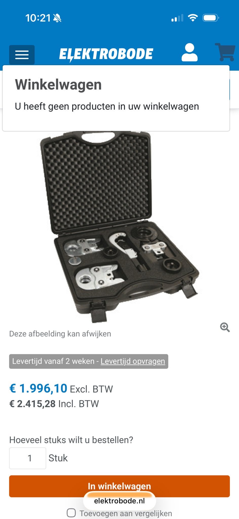 Henco persbekken set in koffer -, Ophalen, Zo goed als nieuw, Gereedschapsset, Overige merken