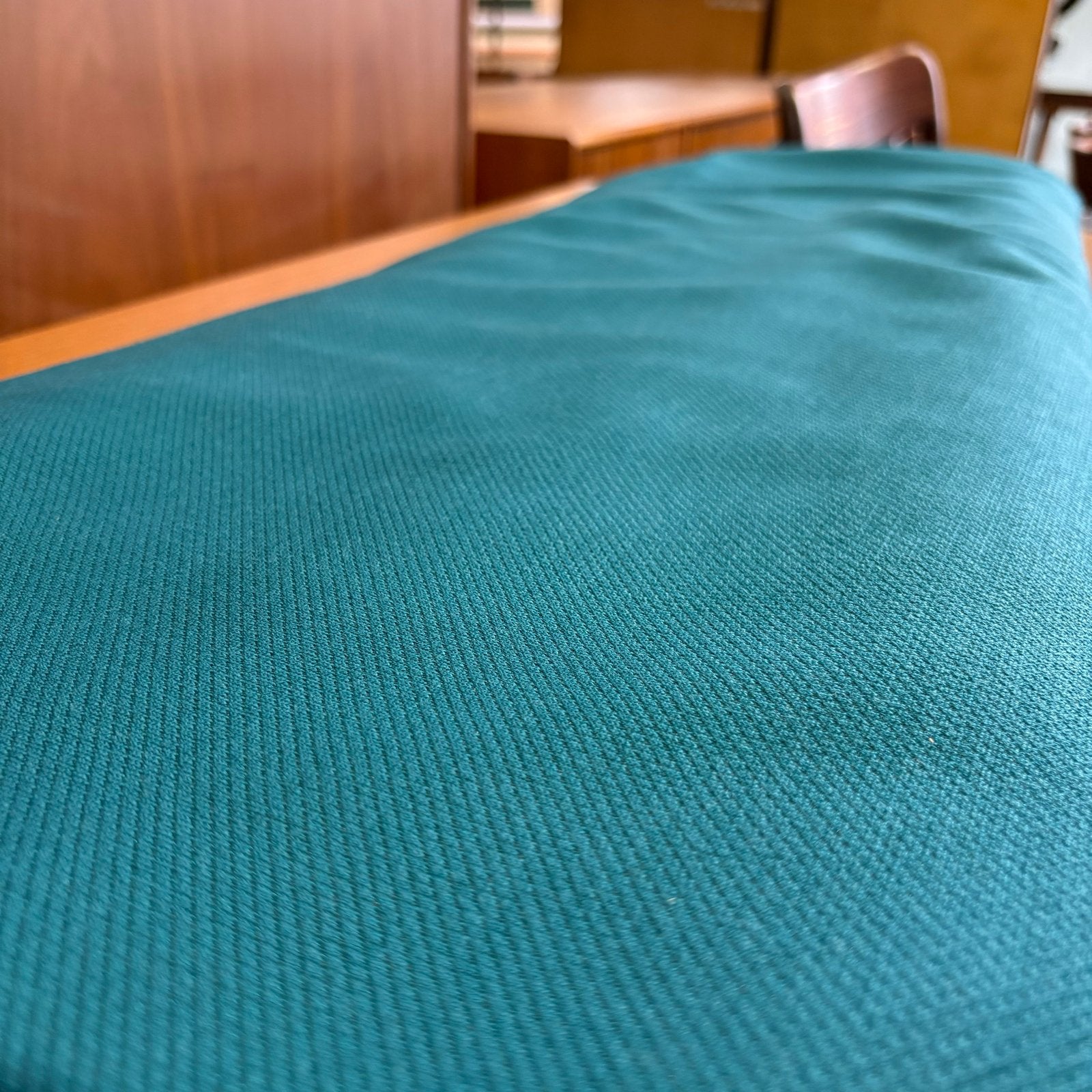 Kvadrat Febrik Twill Petrol Stof - 7 meter, Wol, Blauw, 120 cm of meer, Ophalen of Verzenden