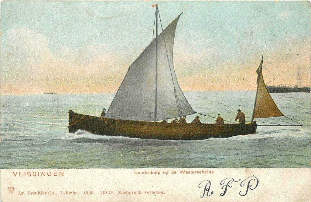 701-017-029 Vlissingen Loodssloep op de Westerschelde, Verzamelen, Verzenden, Voor 1920, Zeeland
