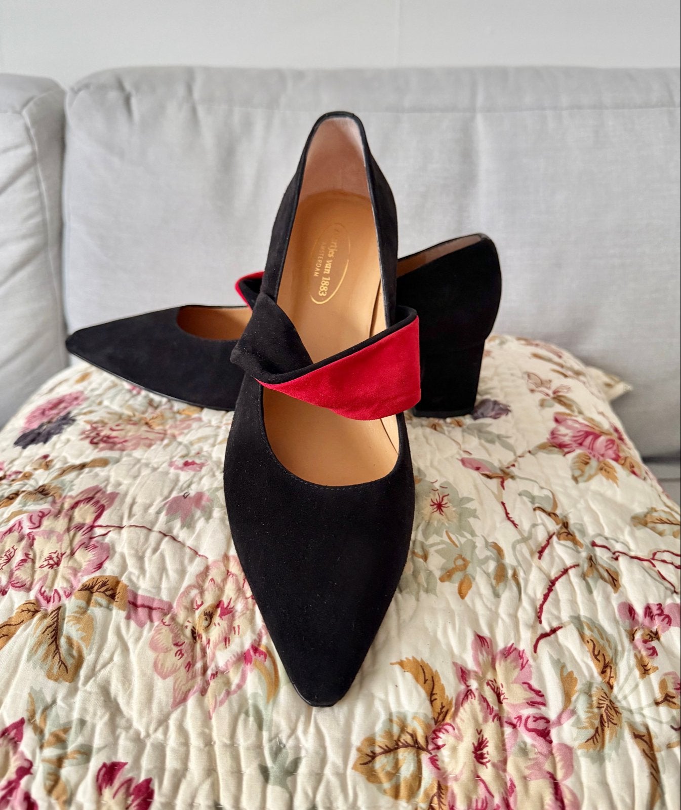 Nieuwe Marcos Nalini pumps - Zwart/Rood suède - Maat 42, Ophalen of Verzenden, Nieuw, Zwart, Pumps