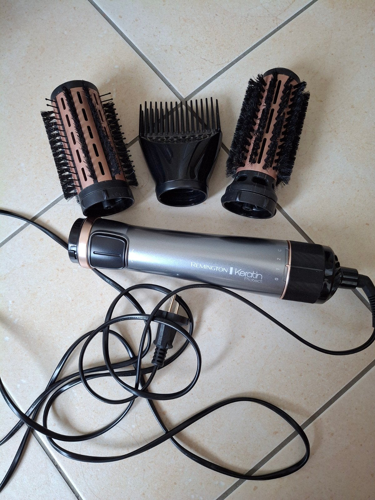 Remington keratine roterende fohnborstel, Ophalen, Zo goed als nieuw, Krultang of Stijltang
