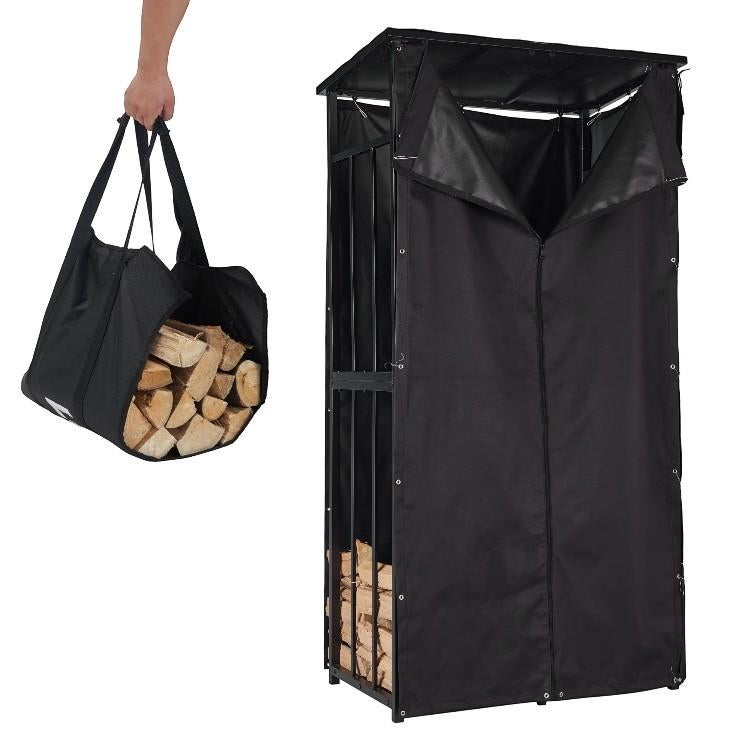 Houtopslag met dak | Brandhoutrek | Houtrek | 90x60x180cm, Minder dan 3 m³, Ophalen of Verzenden