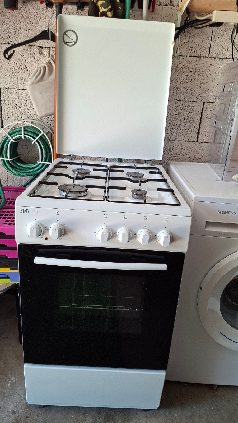 ETNA gasfornuis met electrische oven, Witgoed en Apparatuur, Fornuizen, Ophalen, 4 kookzones, Gas, Vrijstaand
