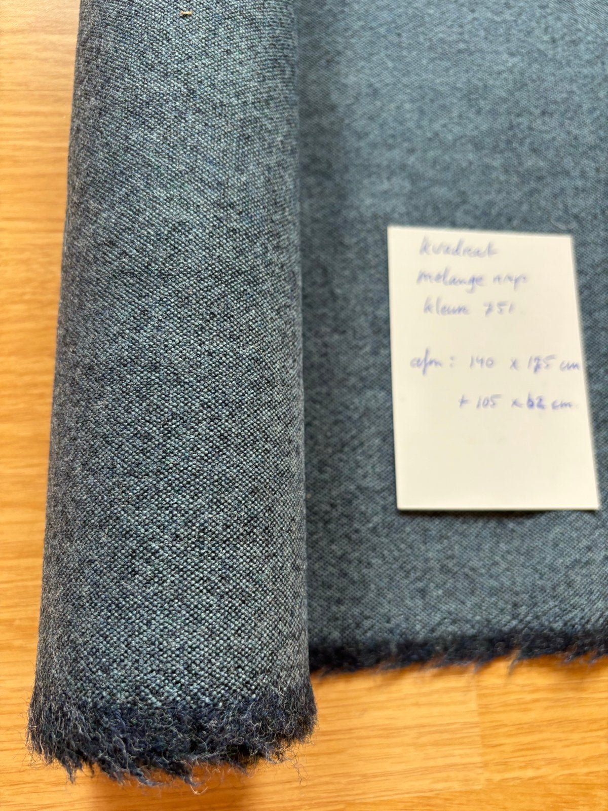 Kvadrat Melange Nap Meubelstof - Kleur 751, Overige materialen, Blauw, 120 cm of meer, Nieuw