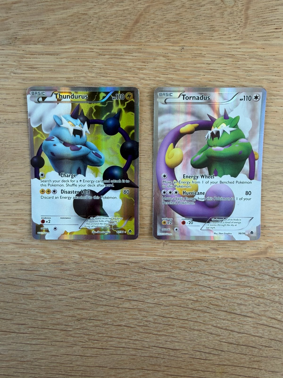 Thundurus & Tornadus Emerging Powers Pokémon kaarten, Ophalen of Verzenden, Zo goed als nieuw, Meerdere kaarten, Foil