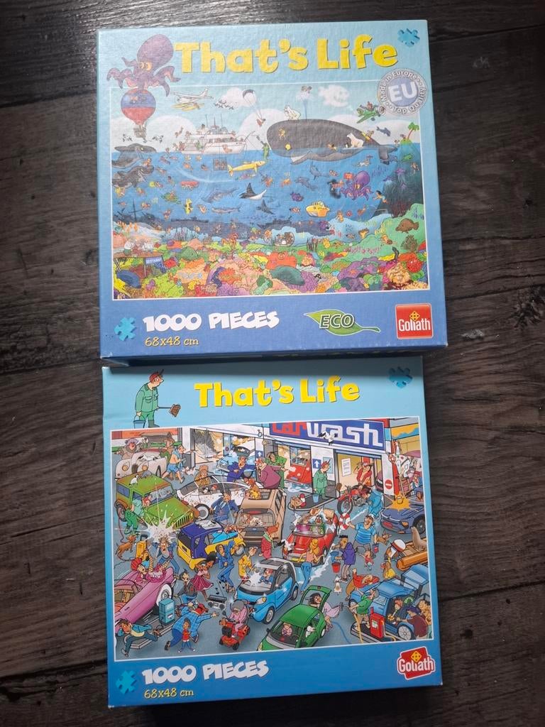 That's life puzzels 1000 stukjes, Hobby en Vrije tijd, Denksport en Puzzels, Ophalen of Verzenden, 500 t/m 1500 stukjes, Zo goed als nieuw
