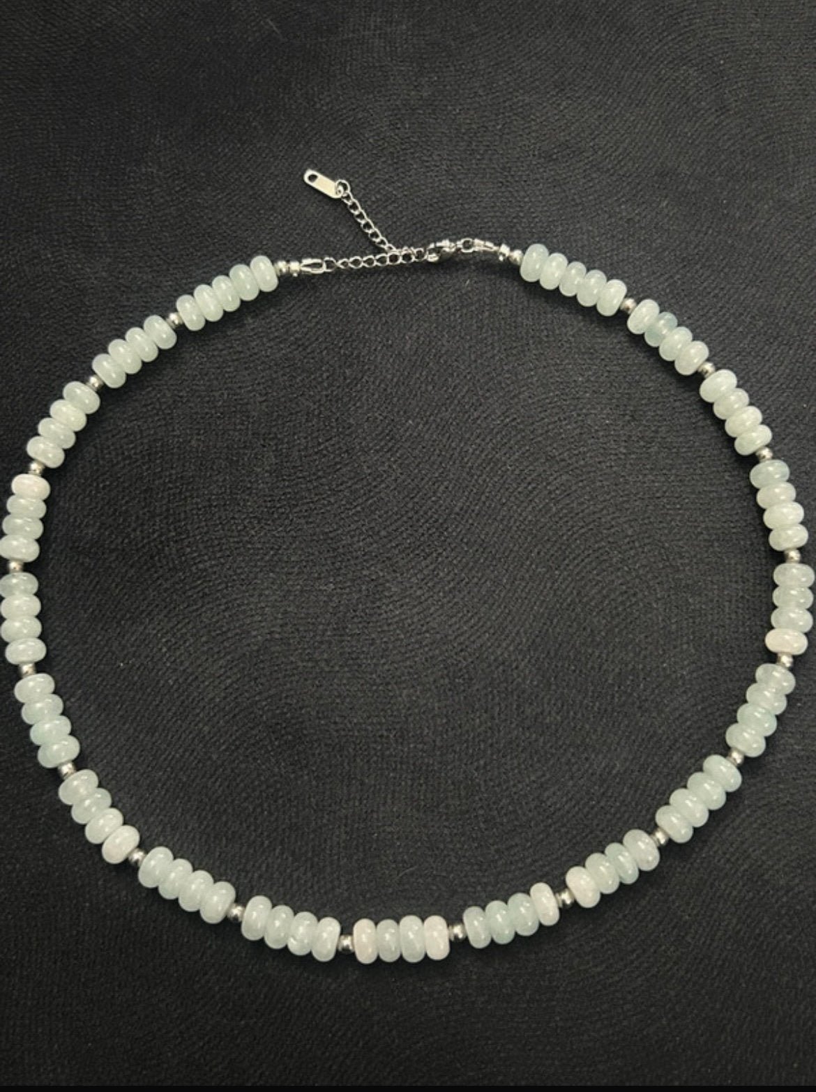Edelsteen ketting Aquamarijn, Ophalen of Verzenden, Nieuw, Blauw, Steen of Mineraal