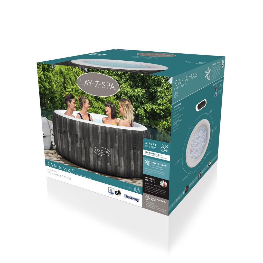 Bestway Lay-Z-Spa Bahamas AirJet opblaasbare spa, Ophalen of Verzenden, Nieuw, Afdekzeil