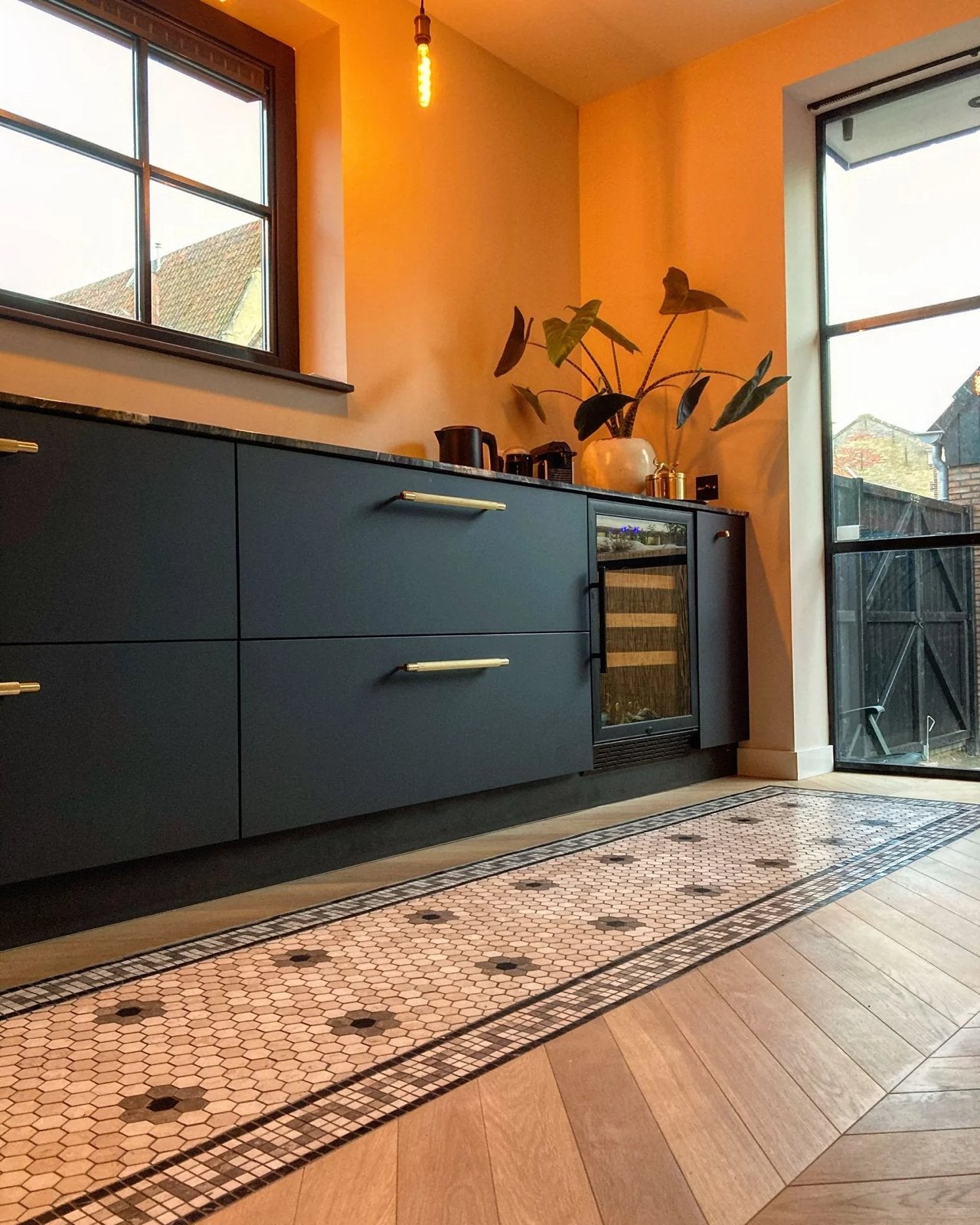 Mosaic Hexagon Plain Bottocino natuurstenen mozaïektegel, Ophalen, Nieuw, 20 tot 40 cm, Minder dan 5 m²