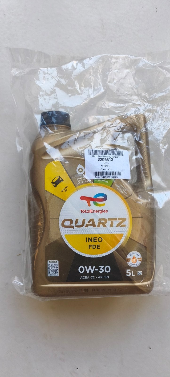 Total Energies Quartz Ineo FDE 0W-30 Motorolie 5L, Ophalen of Verzenden, Nieuw, Universele onderdelen