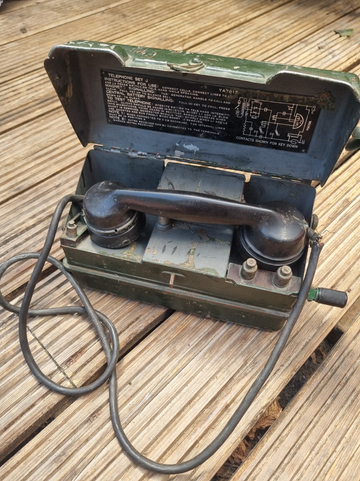 Britse veldtelefoon 2e wereldoorlog., Ophalen of Verzenden, Engeland