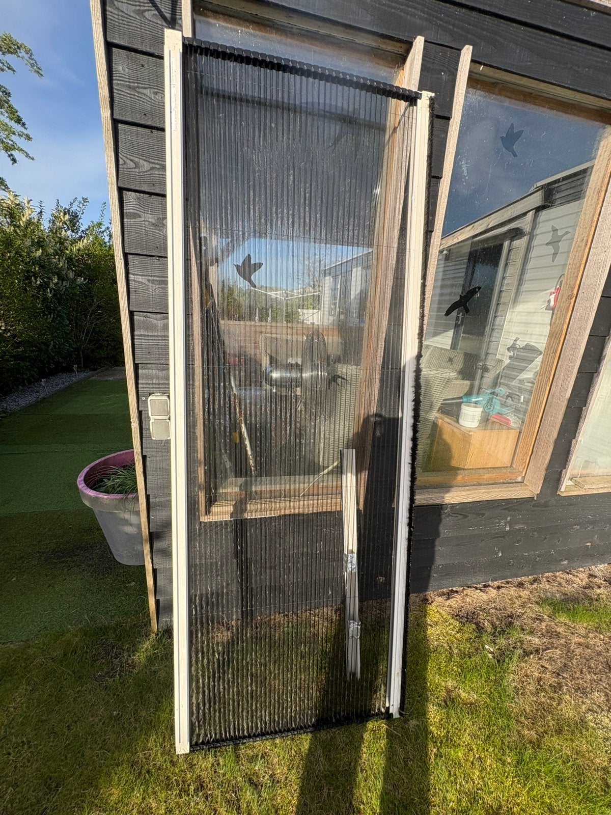 Unilux roldeur vliegenhor hor, Ophalen, Gebruikt, 80 tot 100 cm, Buitendeur