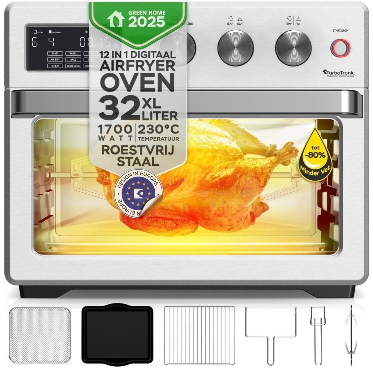 Turbo Tronic Grill/Oven, Ophalen, Minder dan 45 cm, Hete lucht, Zo goed als nieuw
