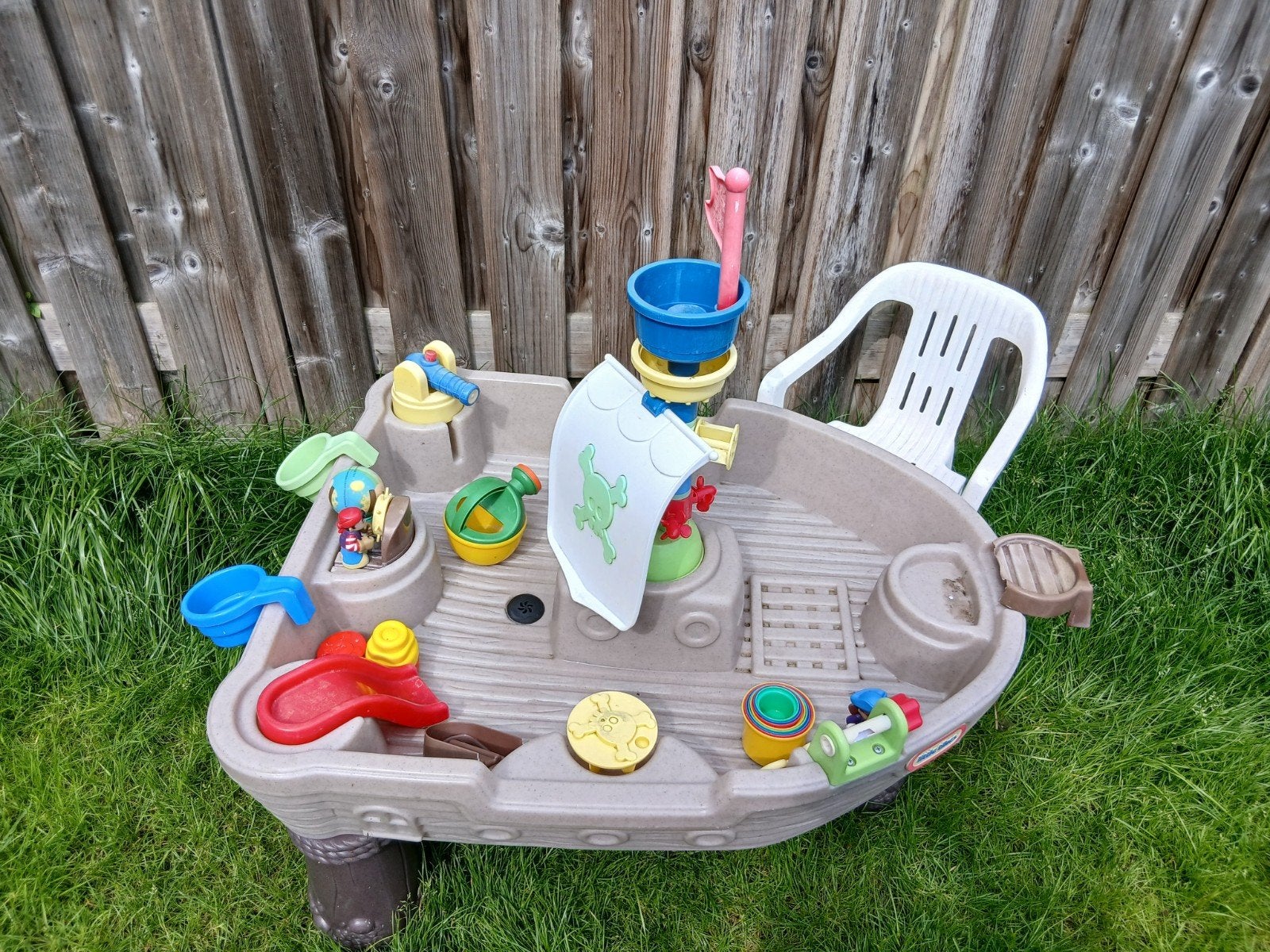 Piraat watertafel met accessoires en stoel, Ophalen of Verzenden, Gebruikt