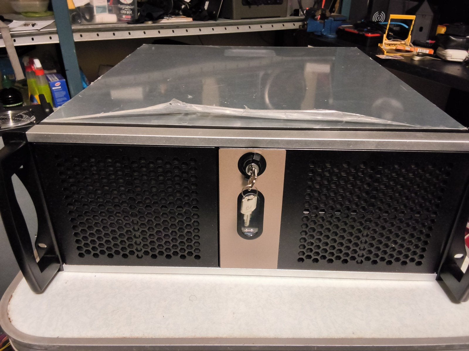 Chembros RM42300 ATX Voeding Serverkast met Sleutels, Computers en Software, Ophalen, Gebruikt