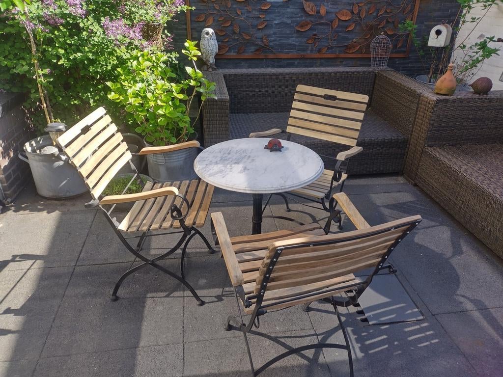 Schitterend tuinset of balkon set., Tuin en Terras, Tuinsets en Loungesets, Overige materialen, Gebruikt, 3 zitplaatsen, Ophalen of Verzenden