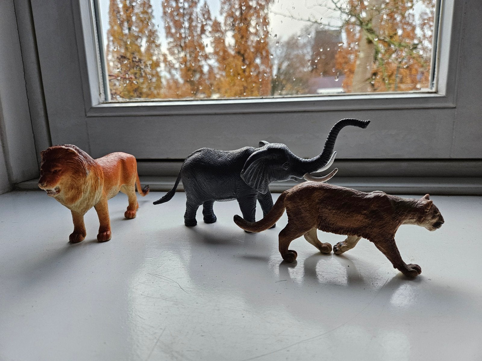 Dierenfiguren: Leeuw, Olifant en Poema, Ophalen of Verzenden