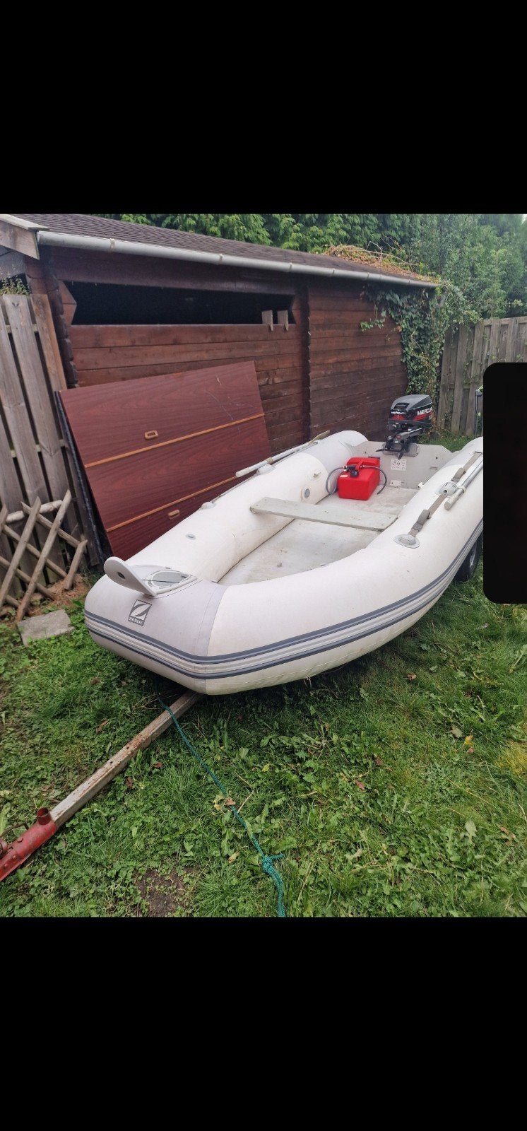 Zodiac rubberboot met Mercury buitenboordmotor, Ophalen of Verzenden, Gebruikt