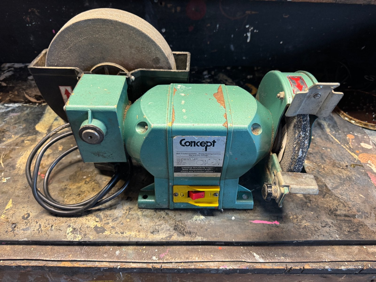 Nat/Droog Slijpmachine 370W - Werkbankslijpmachine, Doe-het-zelf en Verbouw, Gereedschap | Slijpmachines, Ophalen of Verzenden