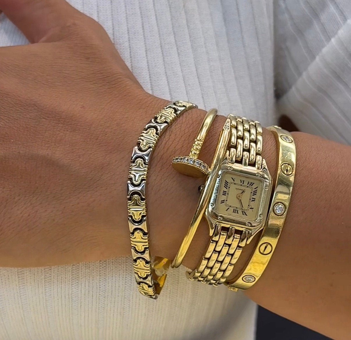 Foto 3 van Prachtige 14k gouden bulgari set ketting armband en ring