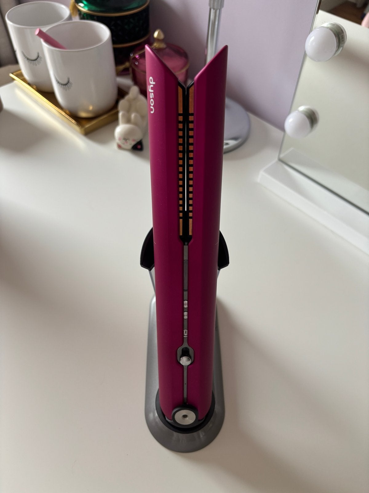 Dyson Corrale Stijltang - Fushia/Nikkel, Ophalen, Zo goed als nieuw