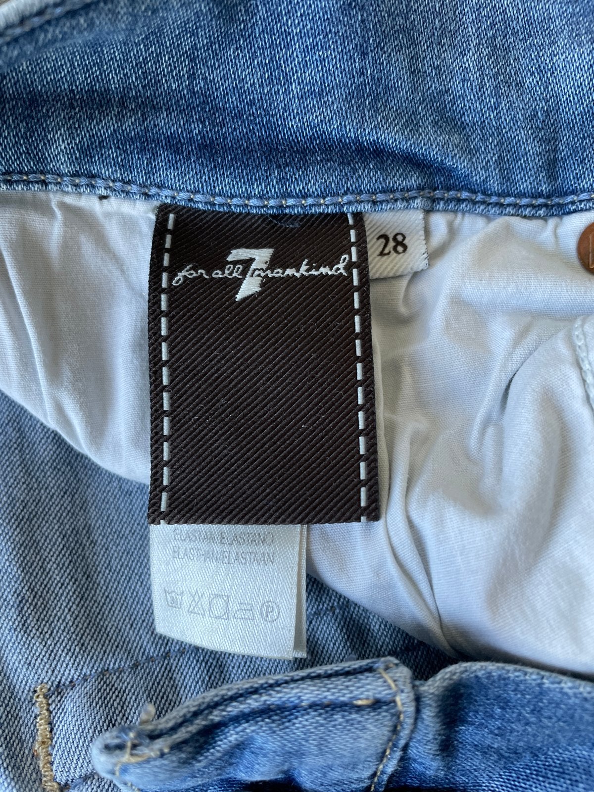 7 For All Mankind Jeans - Maat W28, Ophalen of Verzenden, Zo goed als nieuw, Blauw, W28 - W29 (confectie 36)
