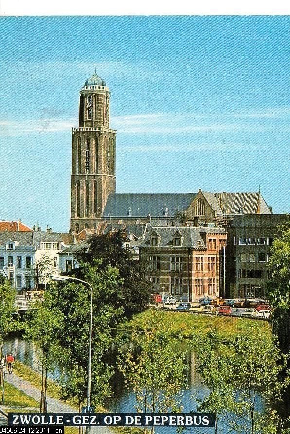 Ansichtkaart  	Zwolle 	Peperbus, Verzamelen, Verzenden, 1960 tot 1980, Gelopen, Overijssel