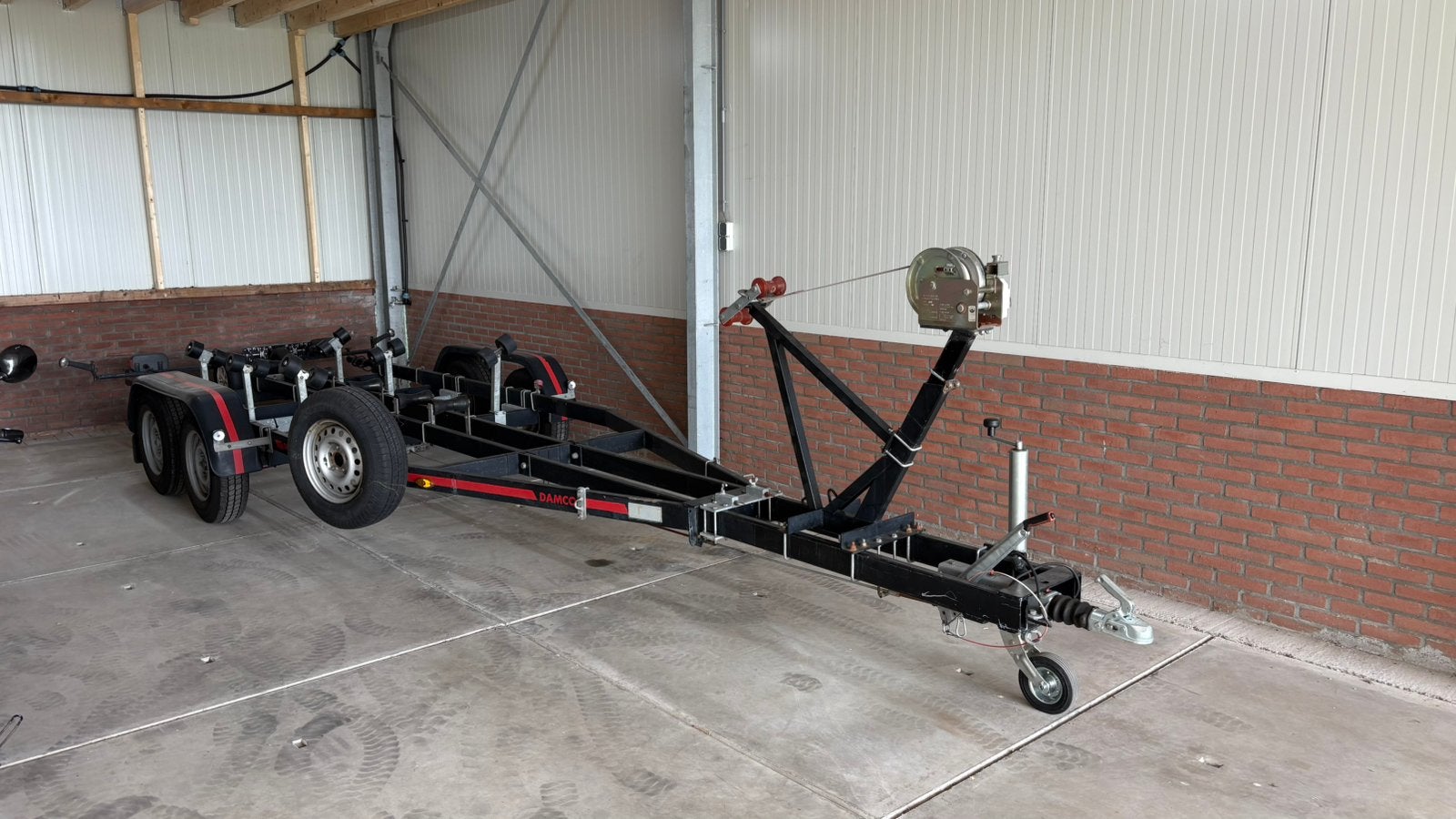 Damco Boottrailer Tandemas 2700kg, Ophalen, Gebruikt, 1500 tot 3000 kg, 6 tot 9 meter