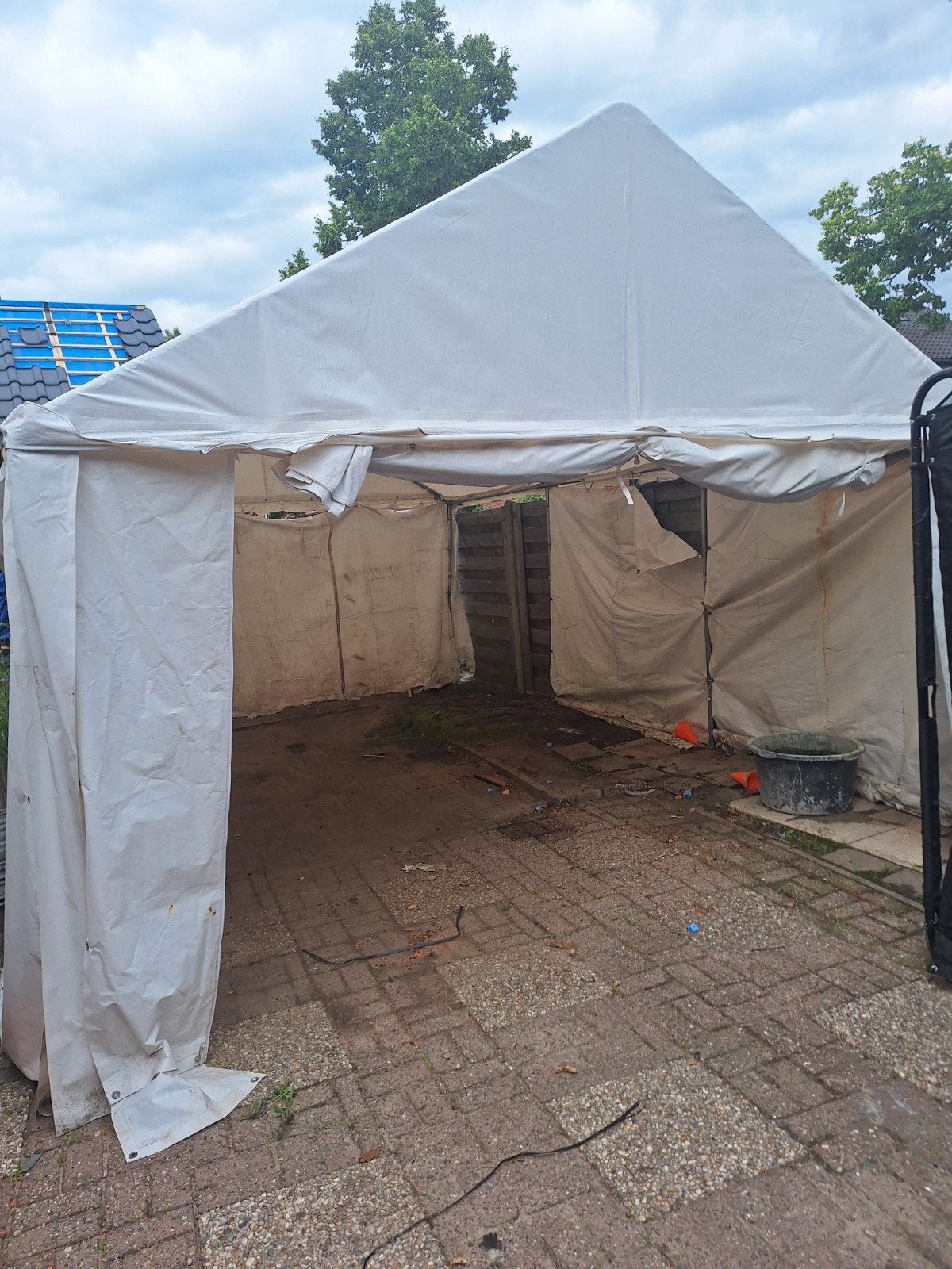 Partytent 6x4 meter, Ophalen, Gebruikt, Partytent, 2 meter of meer