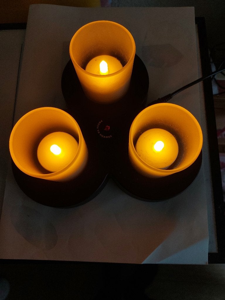 Philips set van 3 LED-kaarsjes met houder en adapter, Ophalen of Verzenden, Overige typen