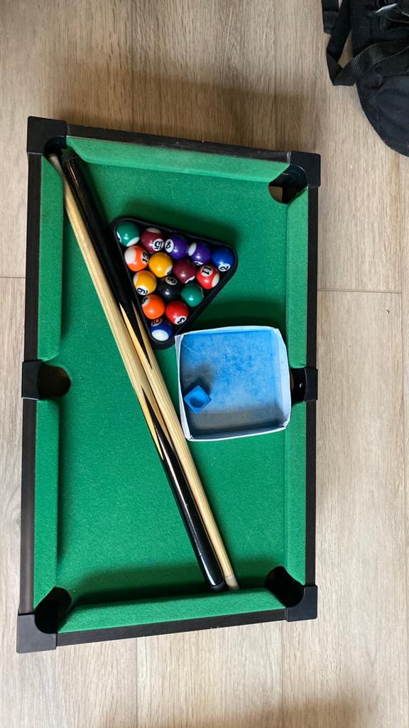Biljard/pooltafel spel, Ophalen, Zo goed als nieuw, Pooltafel
