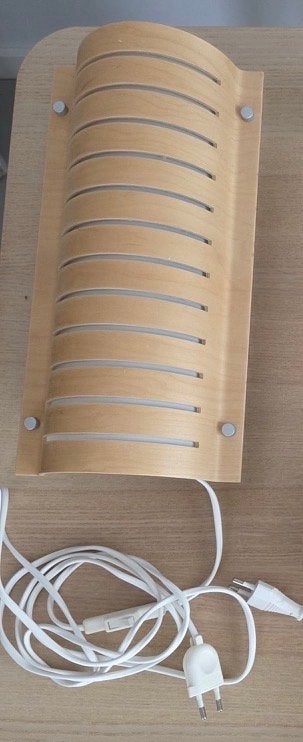 Gebogen Houten IKEA Wandlamp - 33.3 cm hoog, Huis en Inrichting, Ophalen of Verzenden, Gebruikt, Hout, IKEA