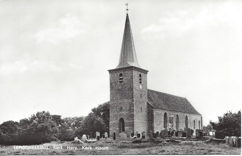 Terschelling (Frl.) Hoorn, Ned. Herv. Kerk, 1970, Ophalen of Verzenden, 1960 tot 1980, Ongelopen, Friesland