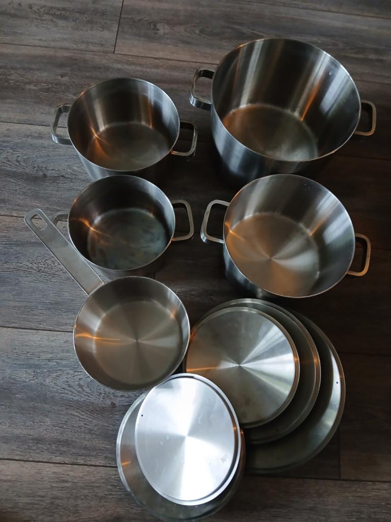 Bk pannenset, Huis en Inrichting, Keuken | Potten en Pannen, Ophalen, Gebruikt, Rvs, Pannenset