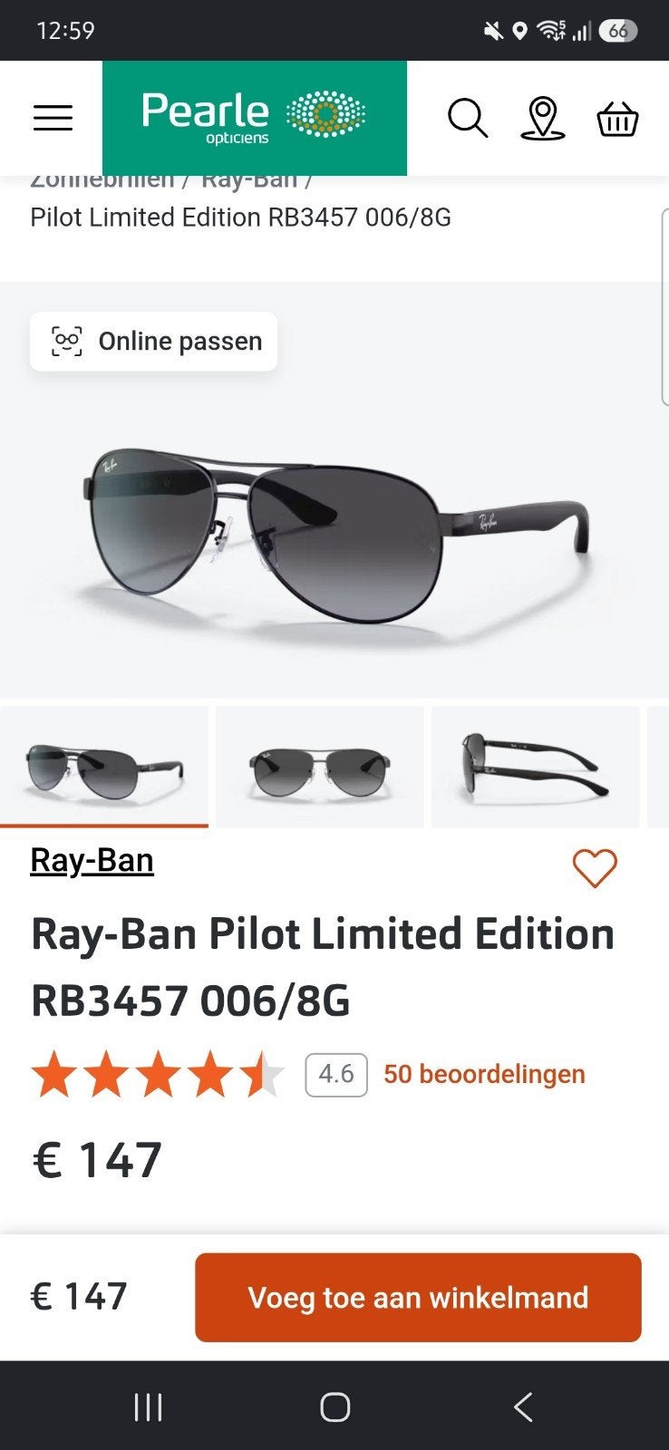 Ray-Ban RB3457 Zonnebril -  nieuw, Sieraden, Tassen en Uiterlijk, Zonnebrillen en Brillen | Heren, Zonnebril, Zwart, Nieuw, Ophalen of Verzenden