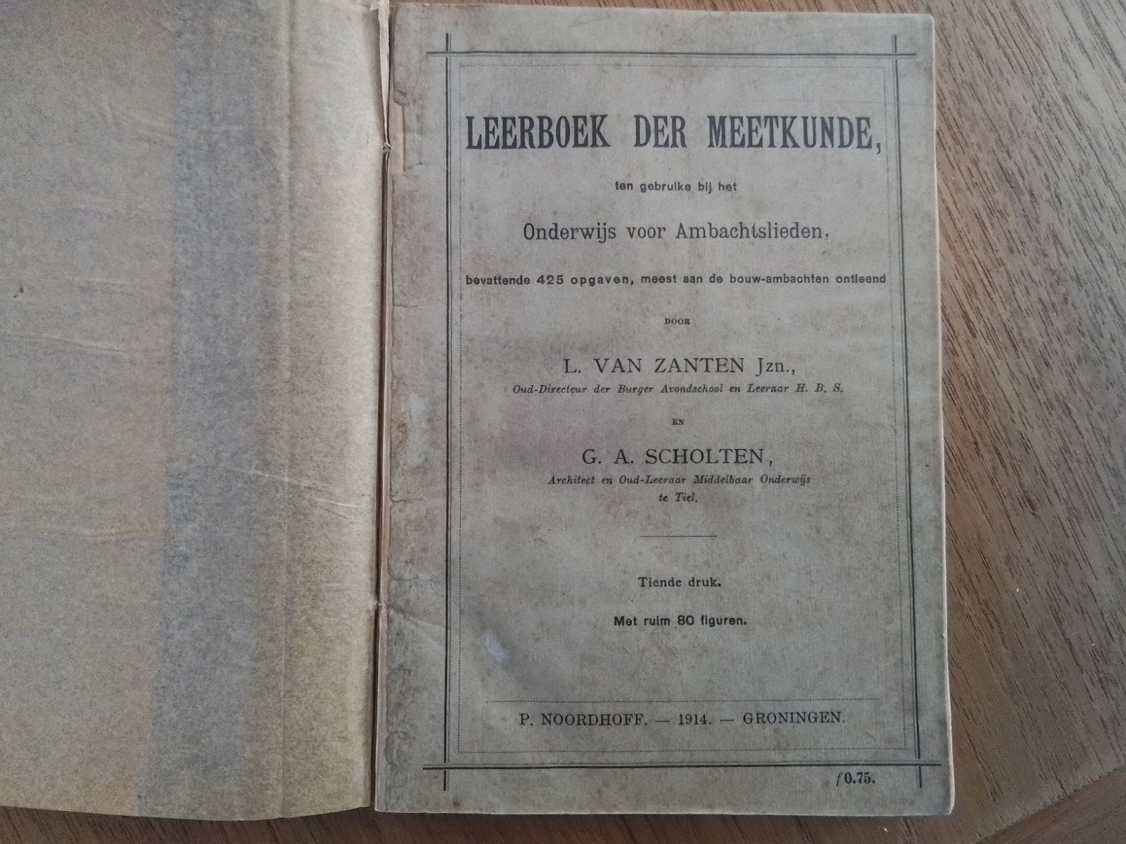 LEERBOEK DER MEETKUNDE UIT 1914, Antiek en Kunst, Curiosa en Brocante, Ophalen of Verzenden